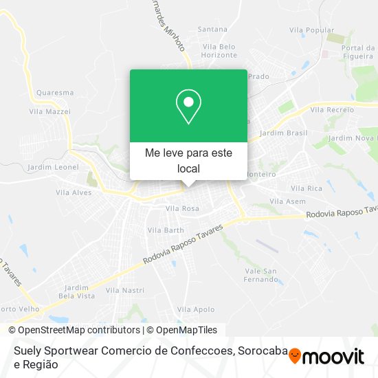 Suely Sportwear Comercio de Confeccoes mapa