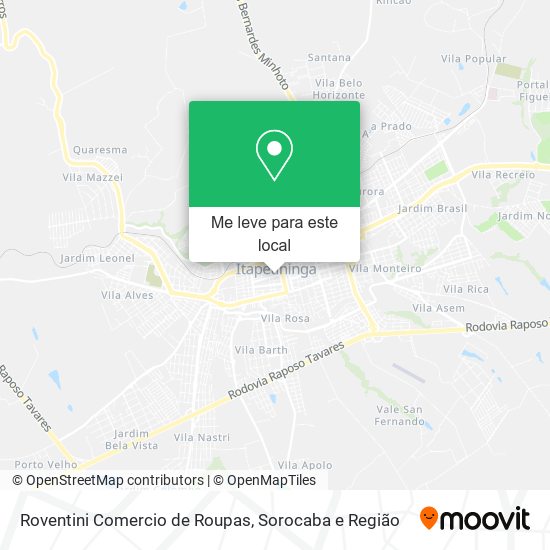 Roventini Comercio de Roupas mapa