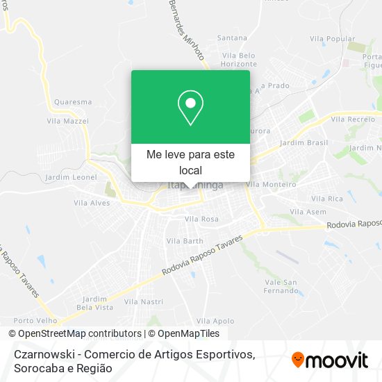 Czarnowski - Comercio de Artigos Esportivos mapa