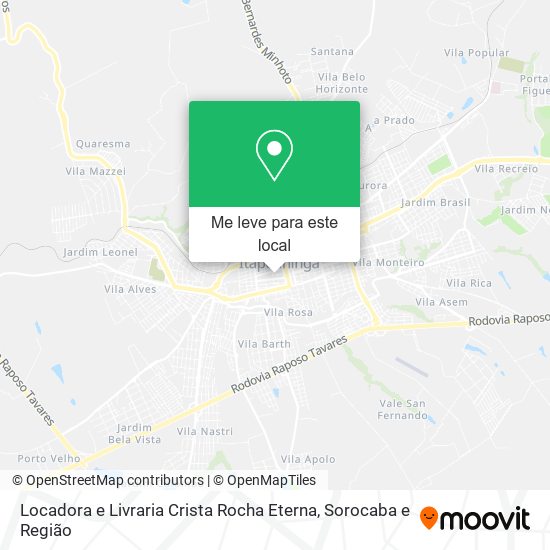 Locadora e Livraria Crista Rocha Eterna mapa