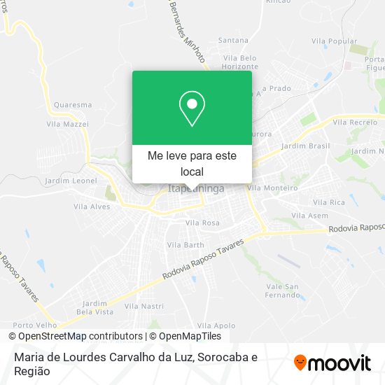 Maria de Lourdes Carvalho da Luz mapa