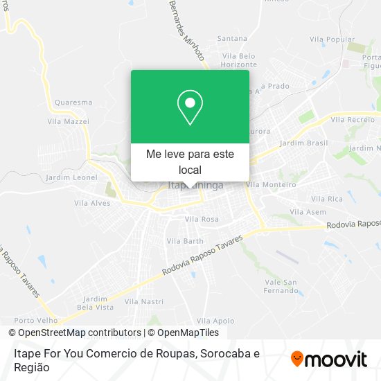 Itape For You Comercio de Roupas mapa