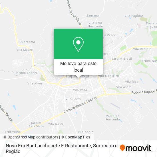 Nova Era Bar Lanchonete E Restaurante mapa