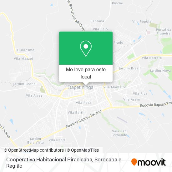 Cooperativa Habitacional Piracicaba mapa