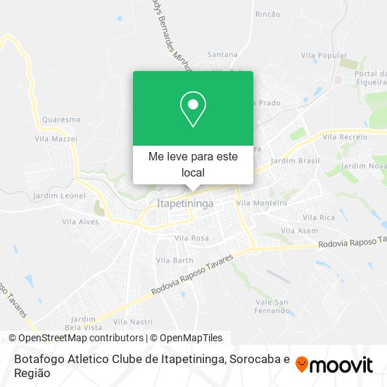 Botafogo Atletico Clube de Itapetininga mapa