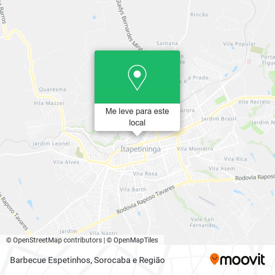 Barbecue Espetinhos mapa