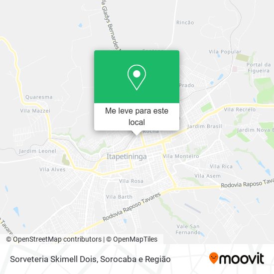 Sorveteria Skimell Dois mapa