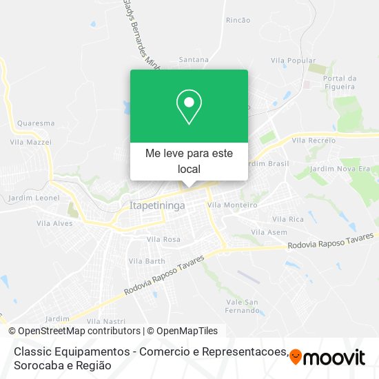 Classic Equipamentos - Comercio e Representacoes mapa