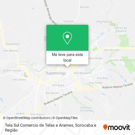 Tela Sul Comercio de Telas e Arames mapa