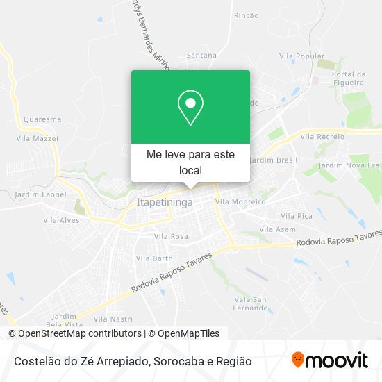 Costelão do Zé Arrepiado mapa