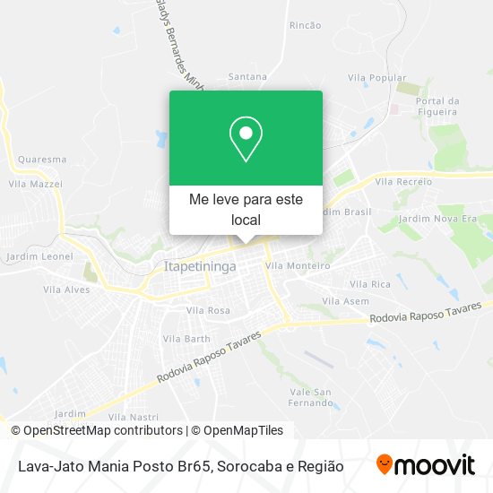 Lava-Jato Mania Posto Br65 mapa