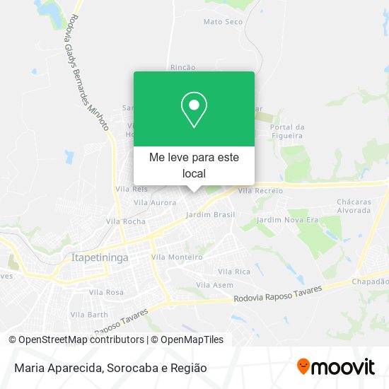 Maria Aparecida mapa