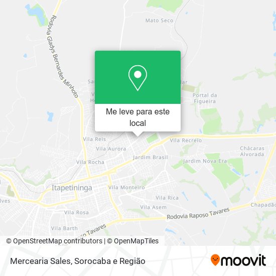 Mercearia Sales mapa