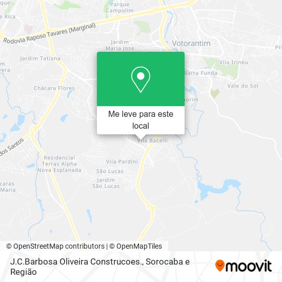 J.C.Barbosa Oliveira Construcoes. mapa