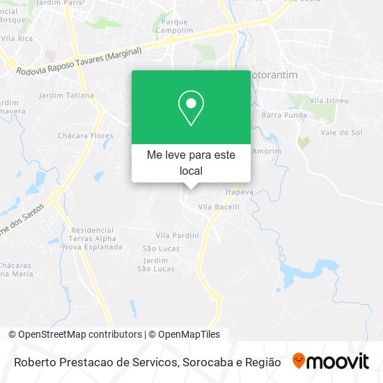 Roberto Prestacao de Servicos mapa