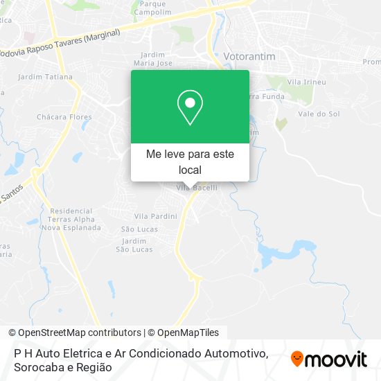 P H Auto Eletrica e Ar Condicionado Automotivo mapa