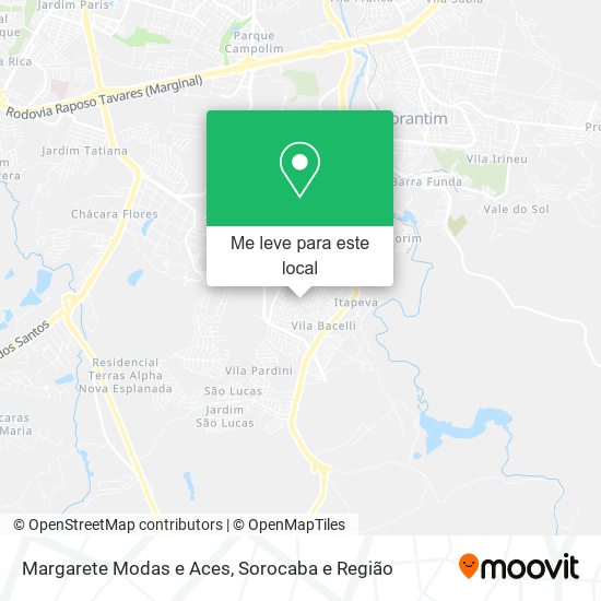 Margarete Modas e Aces mapa