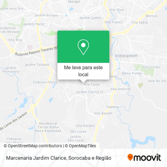 Marcenaria Jardim Clarice mapa