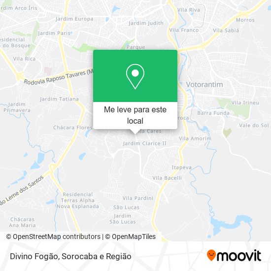 Divino Fogão mapa