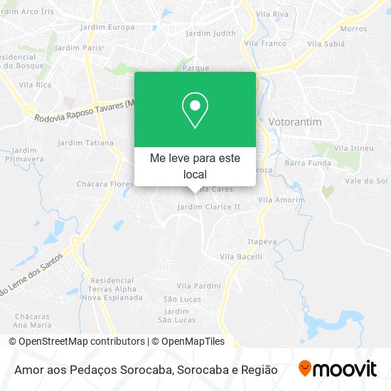 Amor aos Pedaços Sorocaba mapa