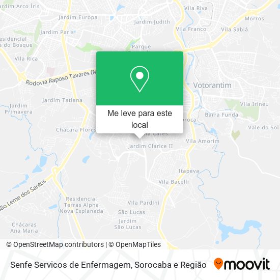 Senfe Servicos de Enfermagem mapa