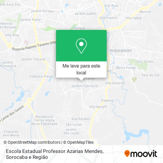 Escola Estadual Professor Azarias Mendes mapa