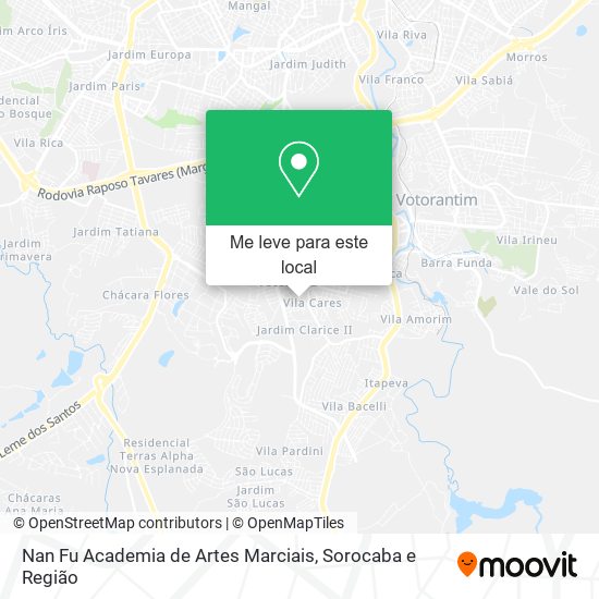 Nan Fu Academia de Artes Marciais mapa