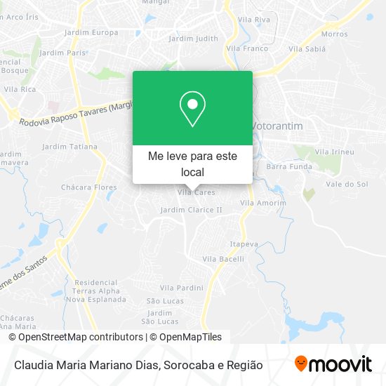 Claudia Maria Mariano Dias mapa