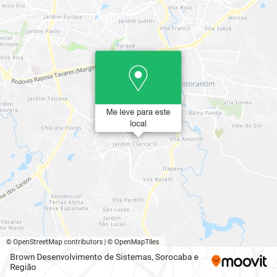 Brown Desenvolvimento de Sistemas mapa