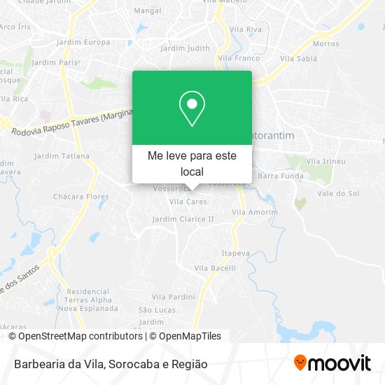 Barbearia da Vila mapa