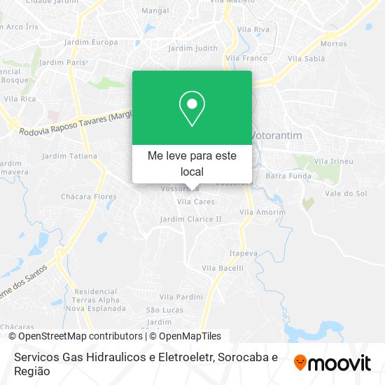 Servicos Gas Hidraulicos e Eletroeletr mapa