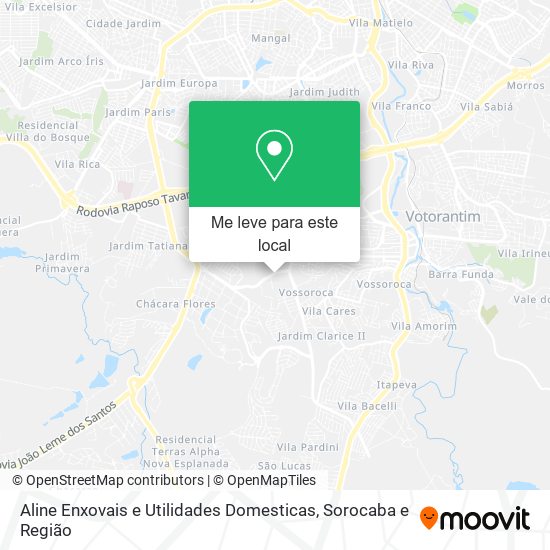 Aline Enxovais e Utilidades Domesticas mapa