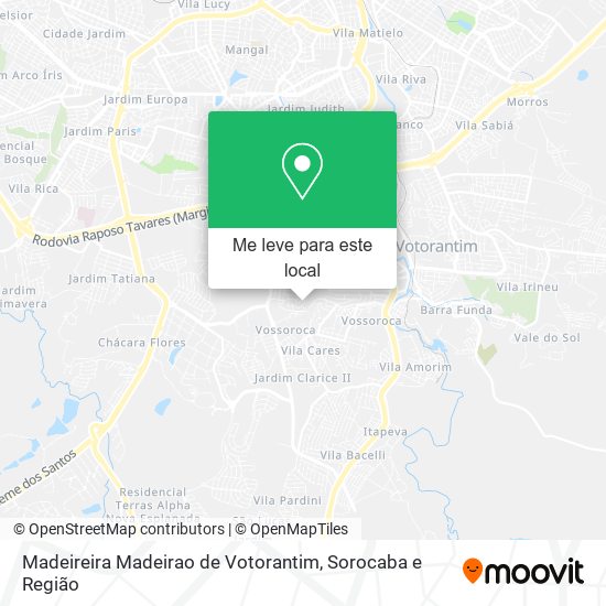 Madeireira Madeirao de Votorantim mapa