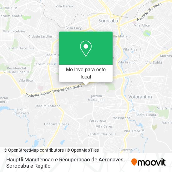 Hauptli Manutencao e Recuperacao de Aeronaves mapa