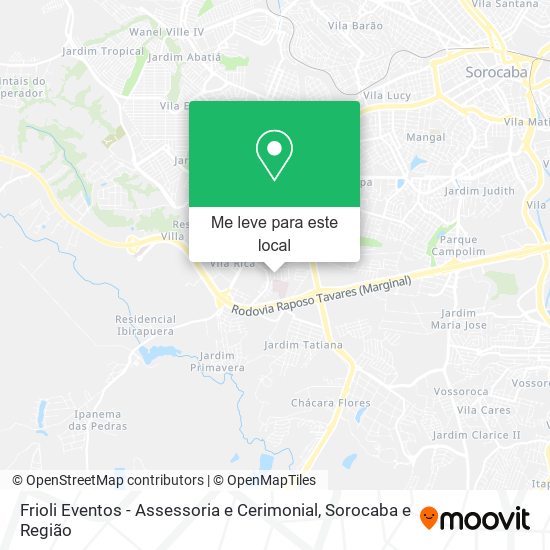 Frioli Eventos - Assessoria e Cerimonial mapa