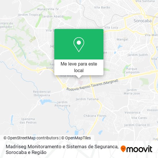 Madriseg Monitoramento e Sistemas de Seguranca mapa