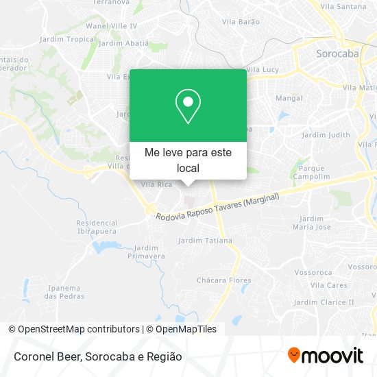 Coronel Beer mapa