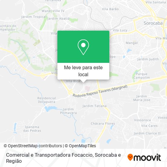 Comercial e Transportadora Focaccio mapa