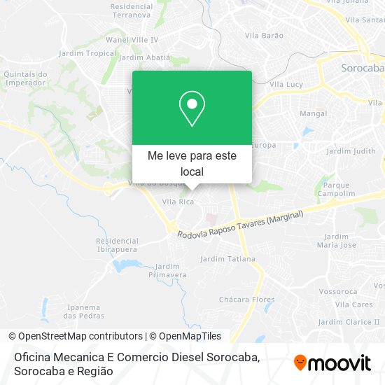 Oficina Mecanica E Comercio Diesel Sorocaba mapa