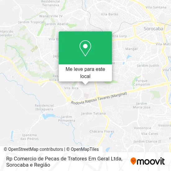 Rp Comercio de Pecas de Tratores Em Geral Ltda mapa