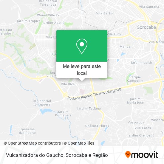 Vulcanizadora do Gaucho mapa