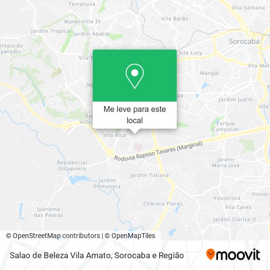 Salao de Beleza Vila Amato mapa