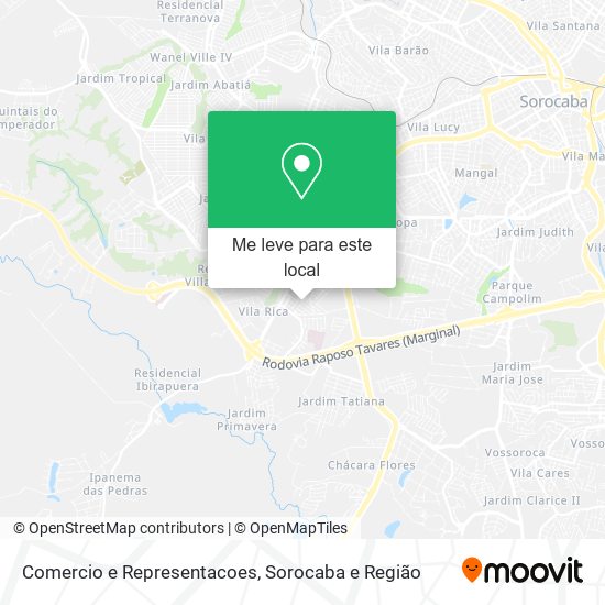 Comercio e Representacoes mapa