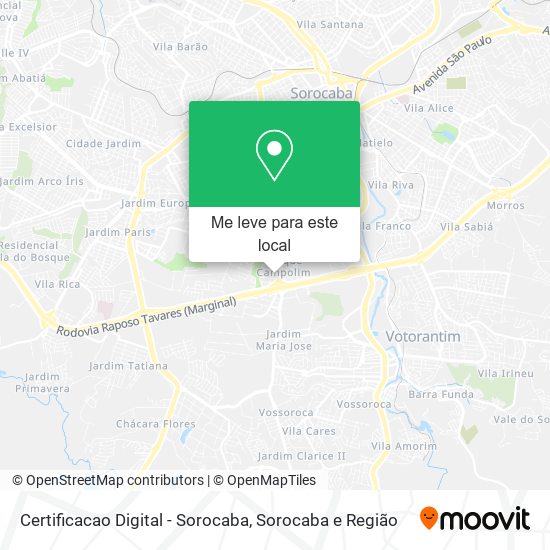 Certificacao Digital - Sorocaba mapa