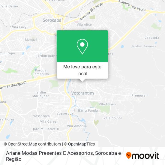 Ariane Modas Presentes E Acessorios mapa