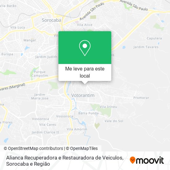 Alianca Recuperadora e Restauradora de Veiculos mapa