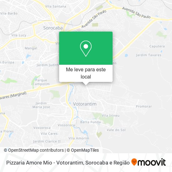 Pizzaria Amore Mio - Votorantim mapa