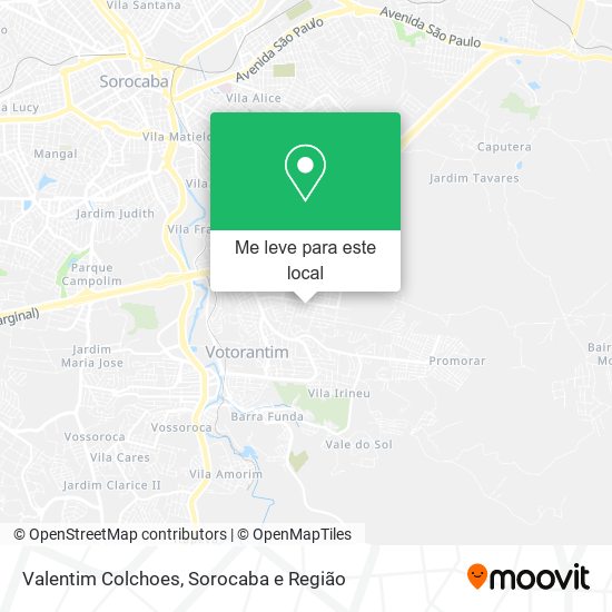 Valentim Colchoes mapa