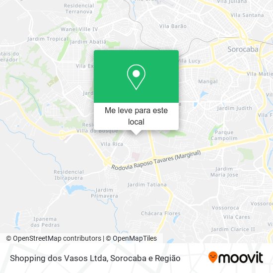 Shopping dos Vasos Ltda mapa