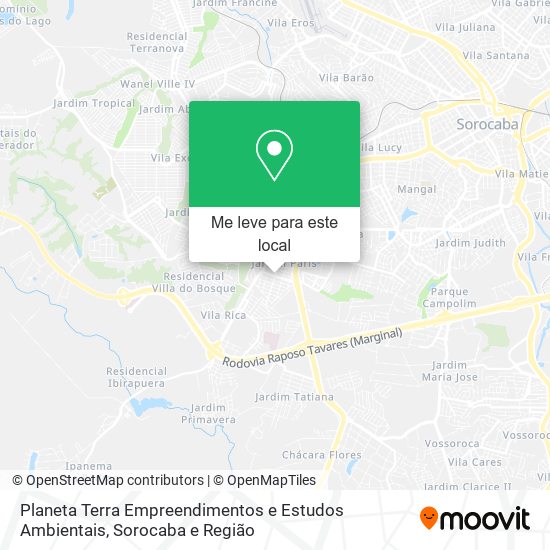 Planeta Terra Empreendimentos e Estudos Ambientais mapa